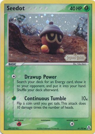 Seedot (61/92) (Stamped) [EX: Legend Maker] | Good Games North