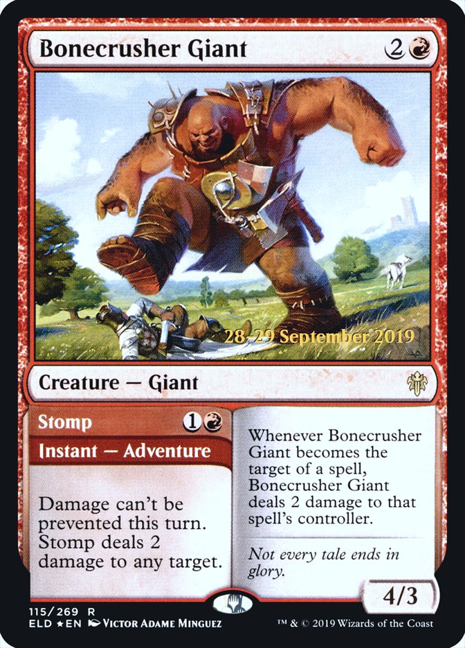Bonecrusher Giant // Stomp  [Throne of Eldraine Prerelease Promos] | Good Games North