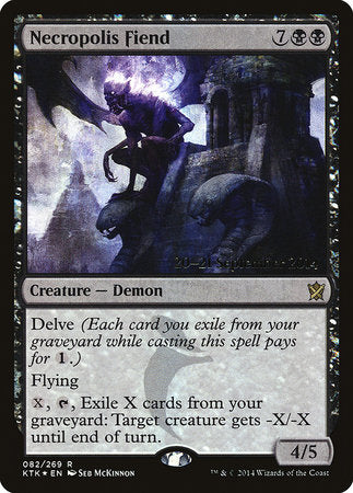 Necropolis Fiend [Khans of Tarkir Promos] | Good Games North