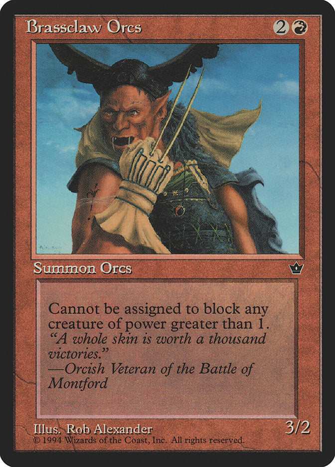 Brassclaw Orcs (Rob Alexander - Orcish Veteran Flavor Text) [Fallen Empires] | Good Games North