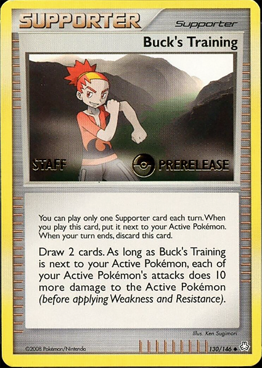 Buck's Training (130/146) (Staff Prerelease Promo) [Diamond & Pearl: Legends Awakened] | Good Games North