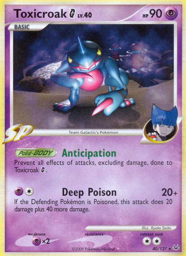 Toxicroak G (40/127) [Platinum: Base Set] | Good Games North