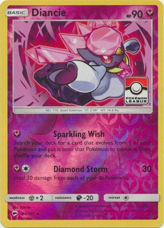 Diancie (94/147) (League Promo) [Sun & Moon: Burning Shadows] | Good Games North