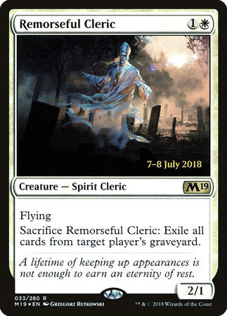 Remorseful Cleric [Core Set 2019 Promos] | Good Games North