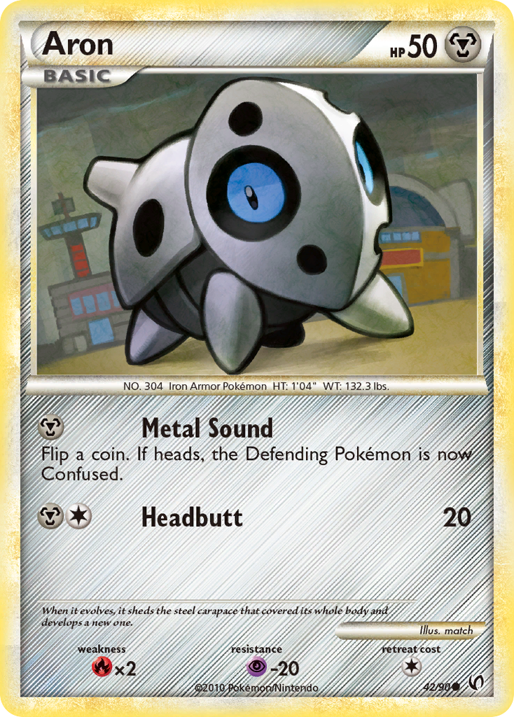 Aron (42/90) [HeartGold & SoulSilver: Undaunted] | Good Games North