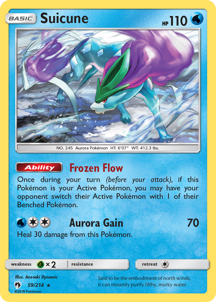 Suicune (59/214) [Sun & Moon: Lost Thunder] | Good Games North
