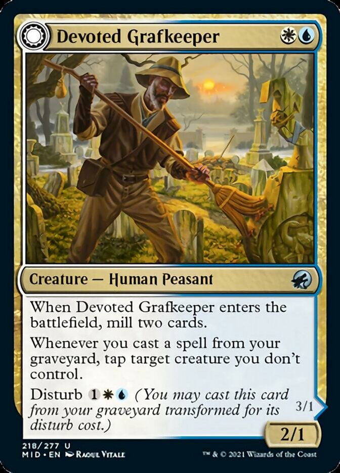 Devoted Grafkeeper // Departed Soulkeeper [Innistrad: Midnight Hunt] | Good Games North