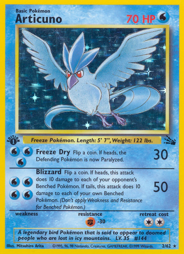 Articuno (2/62) [Fossil 1st Edition] | Good Games North