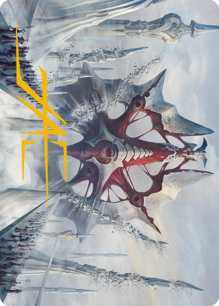 Mondrak, Glory Dominus Art Card (Gold-Stamped Signature) [Phyrexia: All Will Be One Art Series] | Good Games North