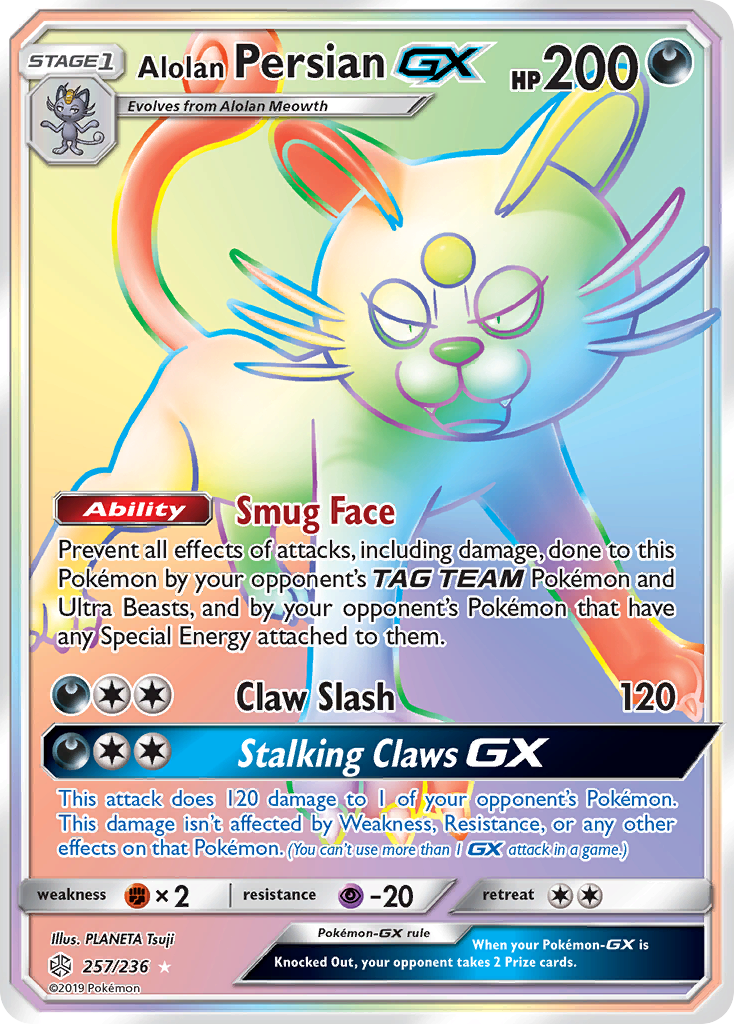Alolan Persian GX (257/236) [Sun & Moon: Cosmic Eclipse] | Good Games North