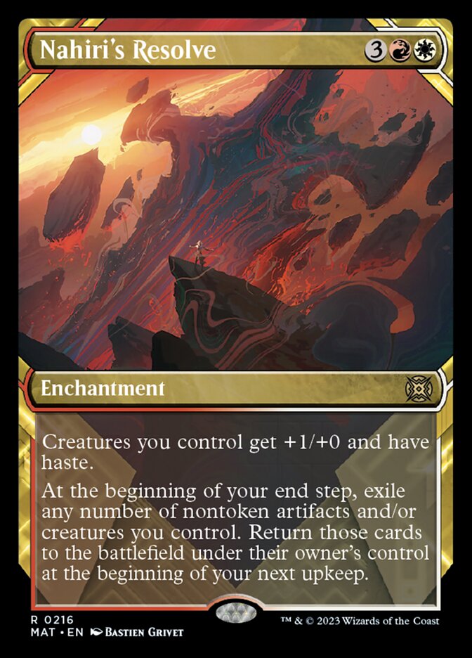 Nahiri's Resolve (Showcase Halo Foil) [March of the Machine: The Aftermath] | Good Games North