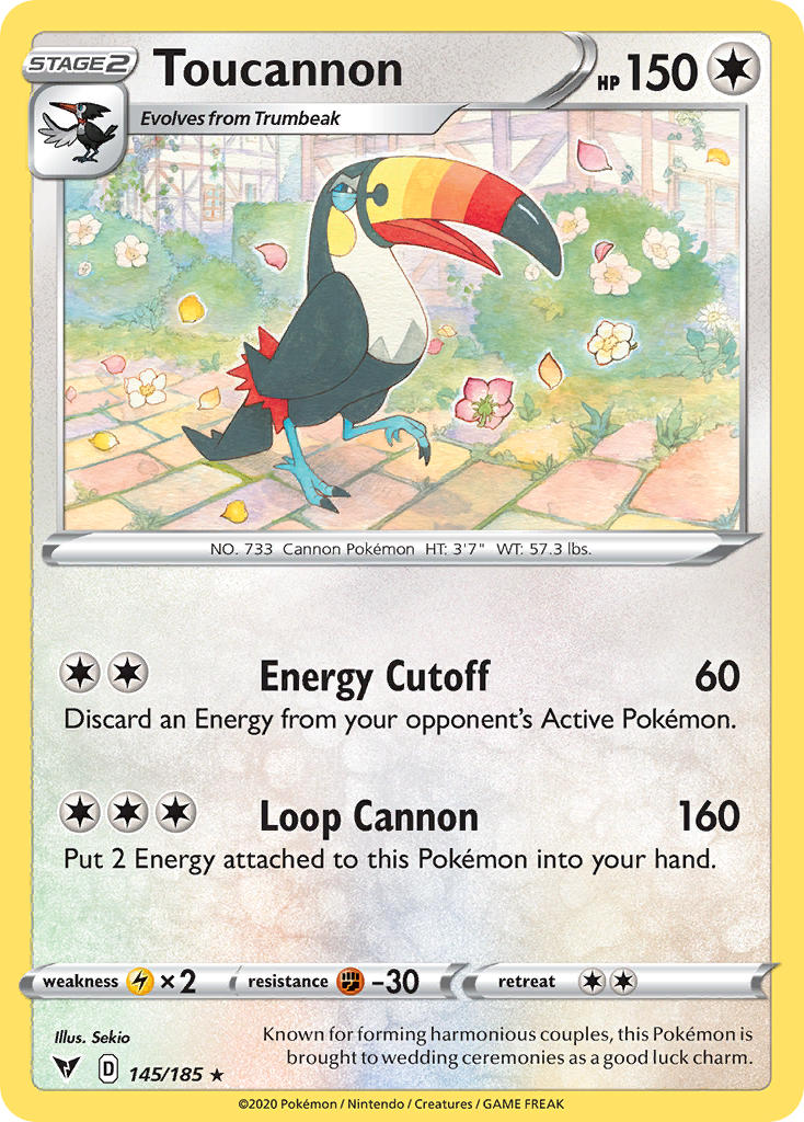 Toucannon (145/185) [Sword & Shield: Vivid Voltage] | Good Games North
