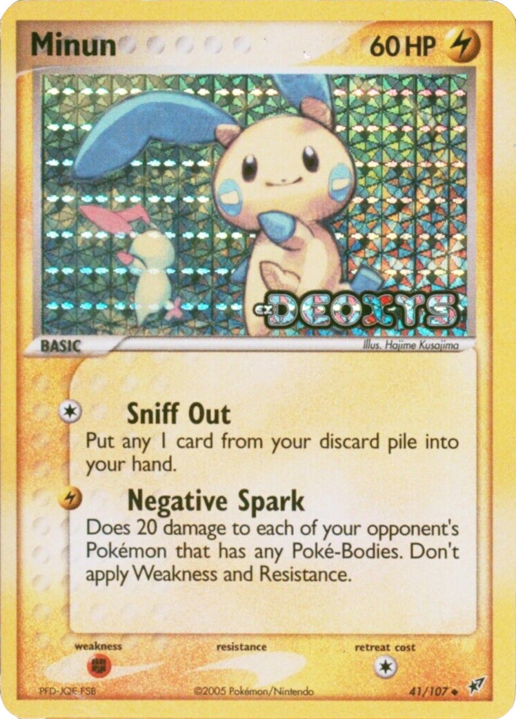 Minun (41/107) (Stamped) [EX: Deoxys] | Good Games North