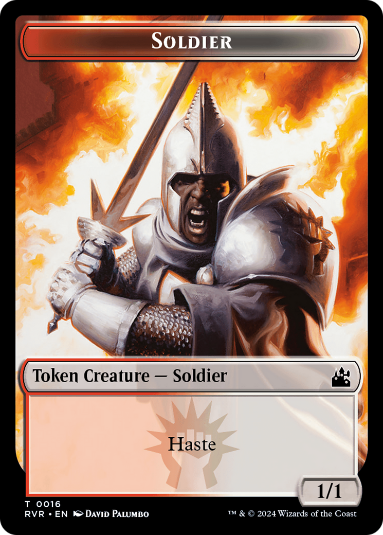 Goblin (0008) // Soldier Double-Sided Token [Ravnica Remastered Tokens] | Good Games North