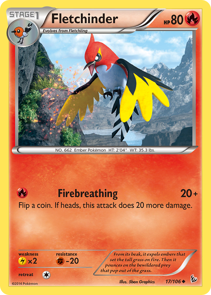 Fletchinder (17/106) [XY: Flashfire] | Good Games North