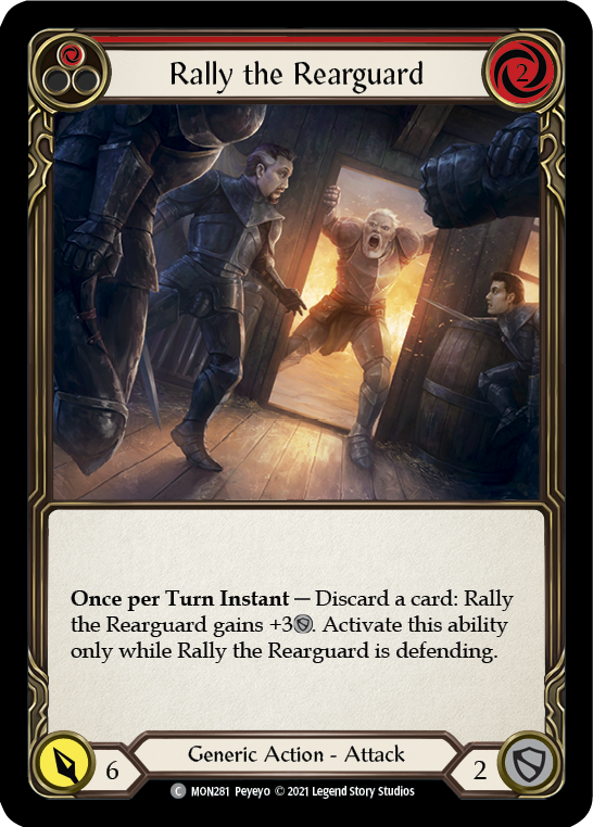 Rally the Rearguard (Red) [MON281-RF] 1st Edition Rainbow Foil | Good Games North