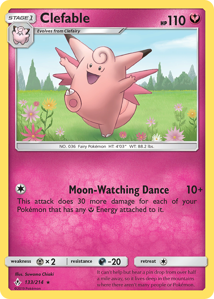 Clefable (133/214) [Sun & Moon: Unbroken Bonds] | Good Games North