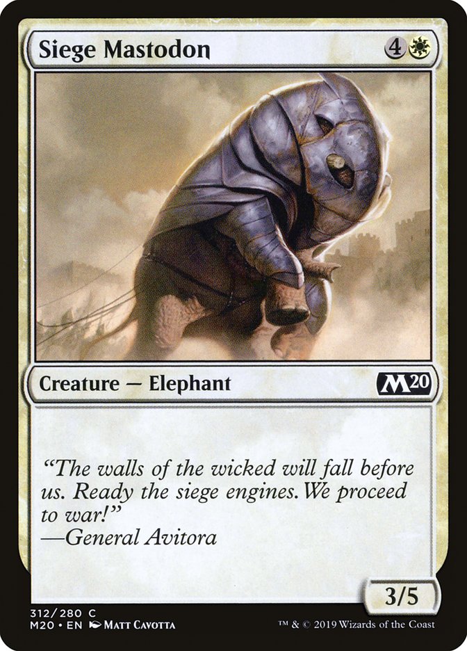 Siege Mastodon [Core Set 2020] | Good Games North