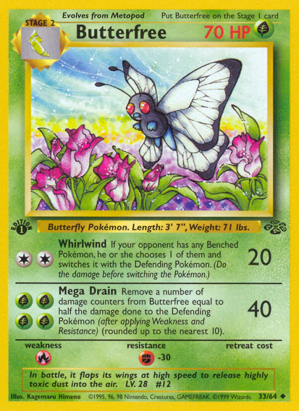 Butterfree (33/64) [Jungle 1st Edition] | Good Games North