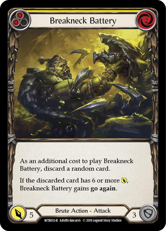 Breakneck Battery (Yellow) [WTR012-R] Alpha Print Rainbow Foil | Good Games North