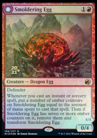 Smoldering Egg // Ashmouth Dragon [Innistrad: Midnight Hunt Prerelease Promos] | Good Games North