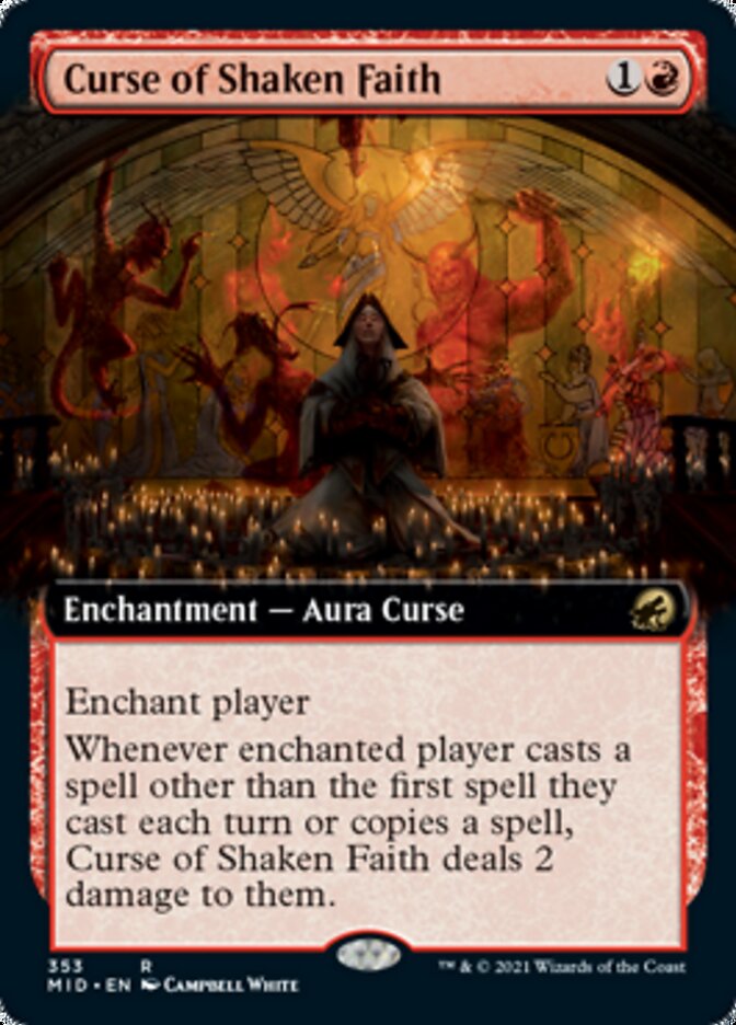Curse of Shaken Faith (Extended) [Innistrad: Midnight Hunt] | Good Games North
