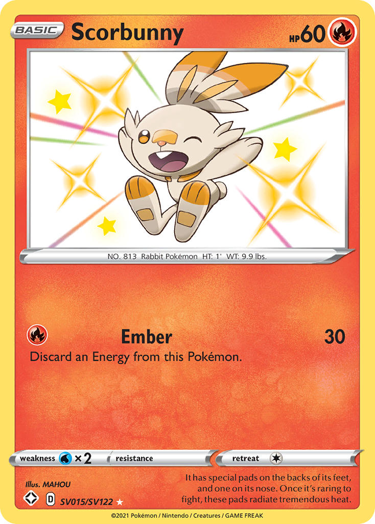 Scorbunny (SV015/SV122) [Sword & Shield: Shining Fates] | Good Games North
