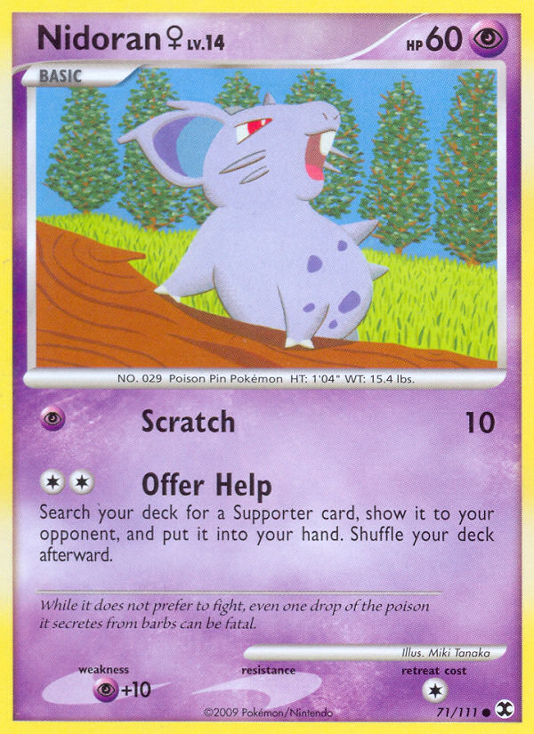 Nidoran (71/111) (Female) [Platinum: Rising Rivals] | Good Games North