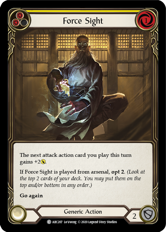 Force Sight (Yellow) [U-ARC207] Unlimited Rainbow Foil | Good Games North