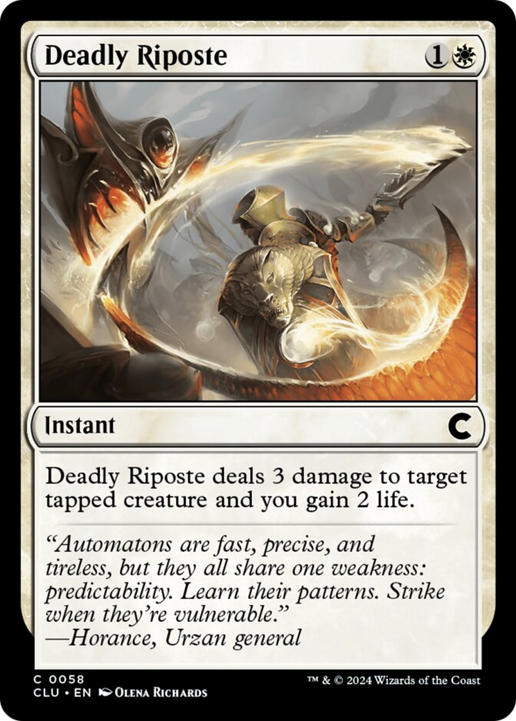Deadly Riposte [Ravnica: Clue Edition] | Good Games North