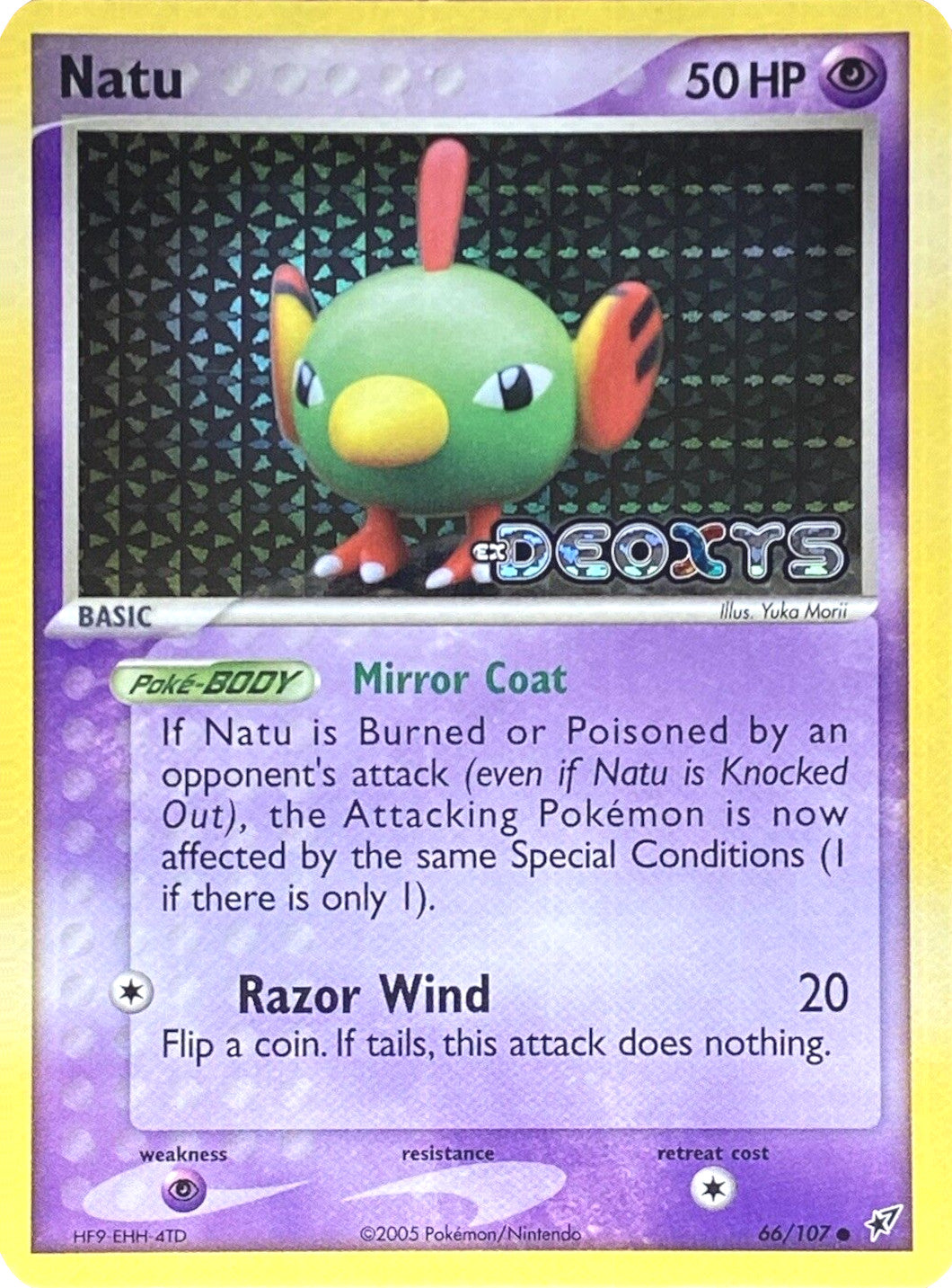 Natu (66/107) (Stamped) [EX: Deoxys] | Good Games North