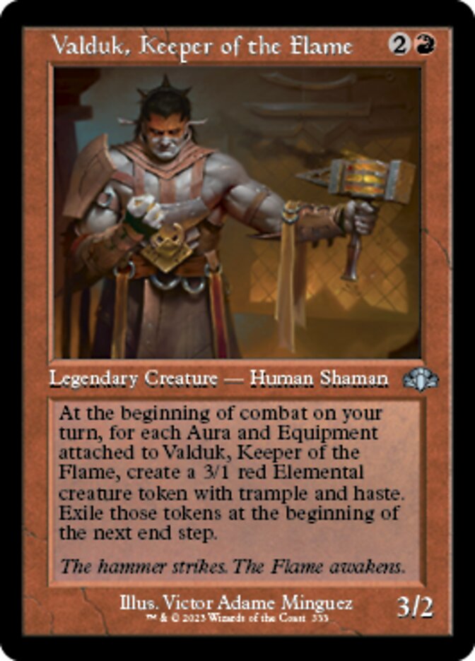 Valduk, Keeper of the Flame (Retro) [Dominaria Remastered] | Good Games North