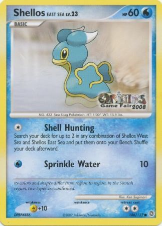 Shellos East Sea (106/132) (Origins Game Fair 2008) [Nintendo: Black Star Promos] | Good Games North
