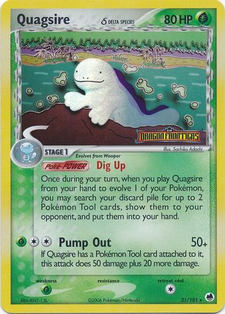 Quagsire (21/101) (Delta Species) (Stamped) [EX: Dragon Frontiers] | Good Games North