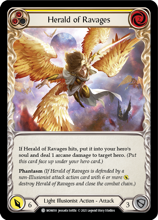 Herald of Ravages (Yellow) [MON018] 1st Edition Normal | Good Games North