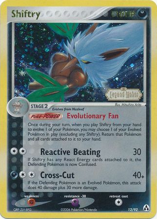 Shiftry (12/92) (Stamped) [EX: Legend Maker] | Good Games North