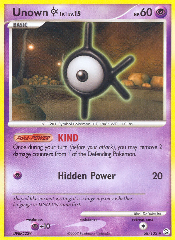 Unown K (68/132) [Diamond & Pearl: Secret Wonders] | Good Games North