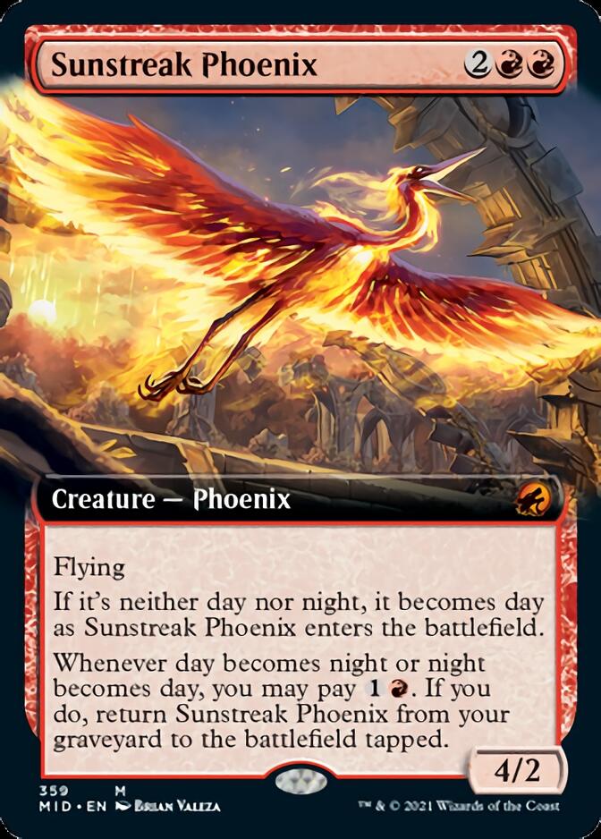 Sunstreak Phoenix (Extended) [Innistrad: Midnight Hunt] | Good Games North