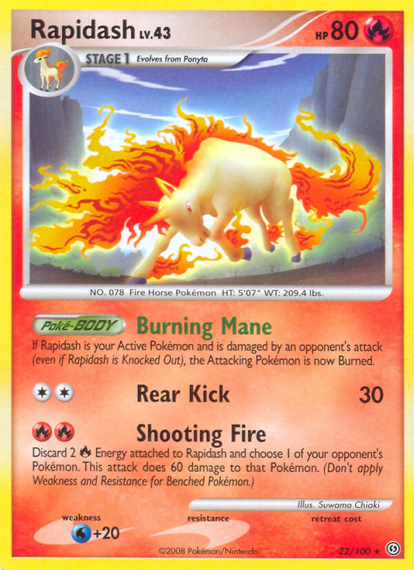 Rapidash (22/100) [Diamond & Pearl: Stormfront] | Good Games North