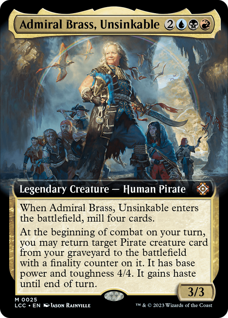 Admiral Brass, Unsinkable (Extended Art) [The Lost Caverns of Ixalan Commander] | Good Games North