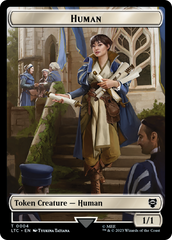 Human // Treasure Double-Sided Token [The Lord of the Rings: Tales of Middle-Earth Commander Tokens] | Good Games North