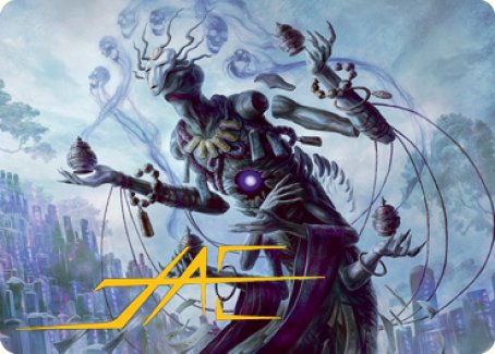 Myojin of Grim Betrayal Art Card (Gold-Stamped Signature) [Kamigawa: Neon Dynasty Art Series] | Good Games North