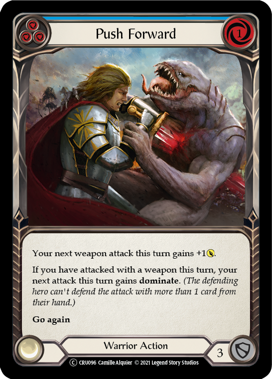 Push Forward (Blue) [U-CRU096-RF] Unlimited Rainbow Foil | Good Games North