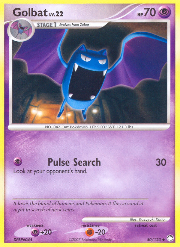 Golbat (50/123) [Diamond & Pearl: Mysterious Treasures] | Good Games North
