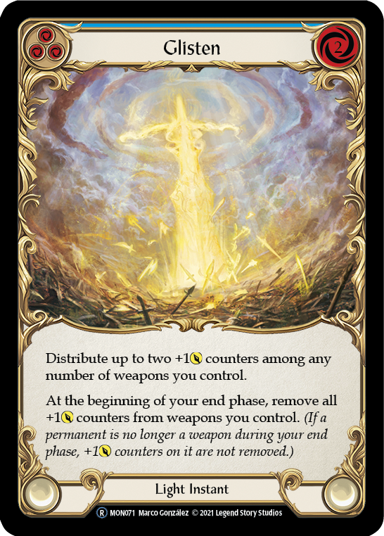 Glisten (Blue) [U-MON071-RF] Unlimited Rainbow Foil | Good Games North