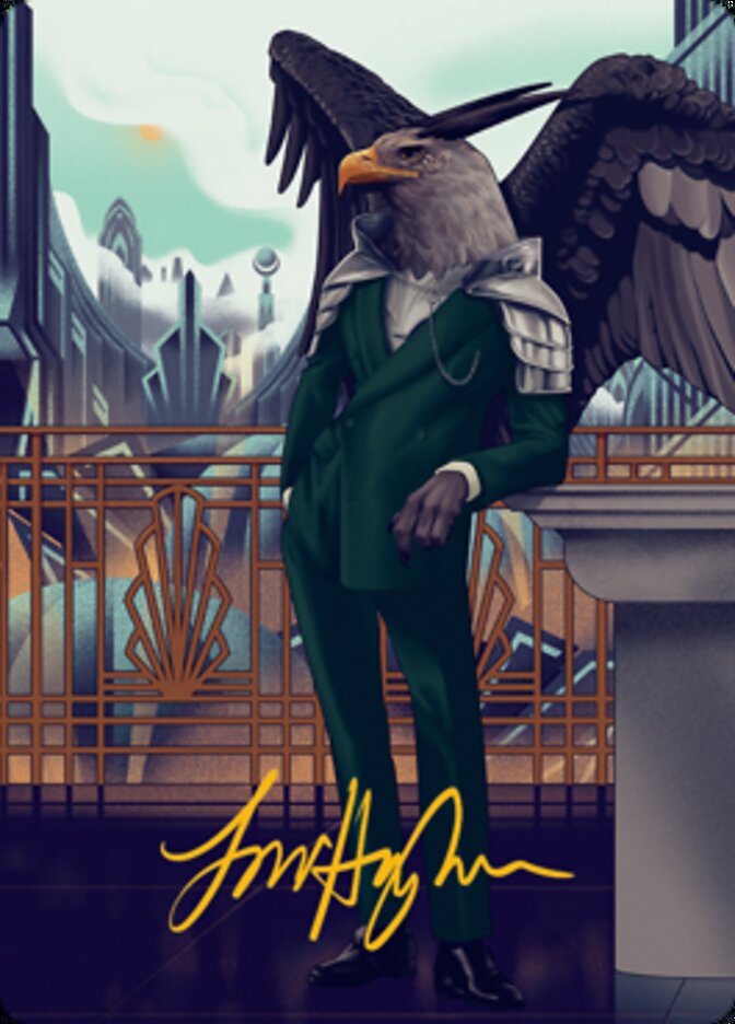 Falco Spara, Pactweaver 2 Art Card (Gold-Stamped Signature) [Streets of New Capenna Art Series] | Good Games North