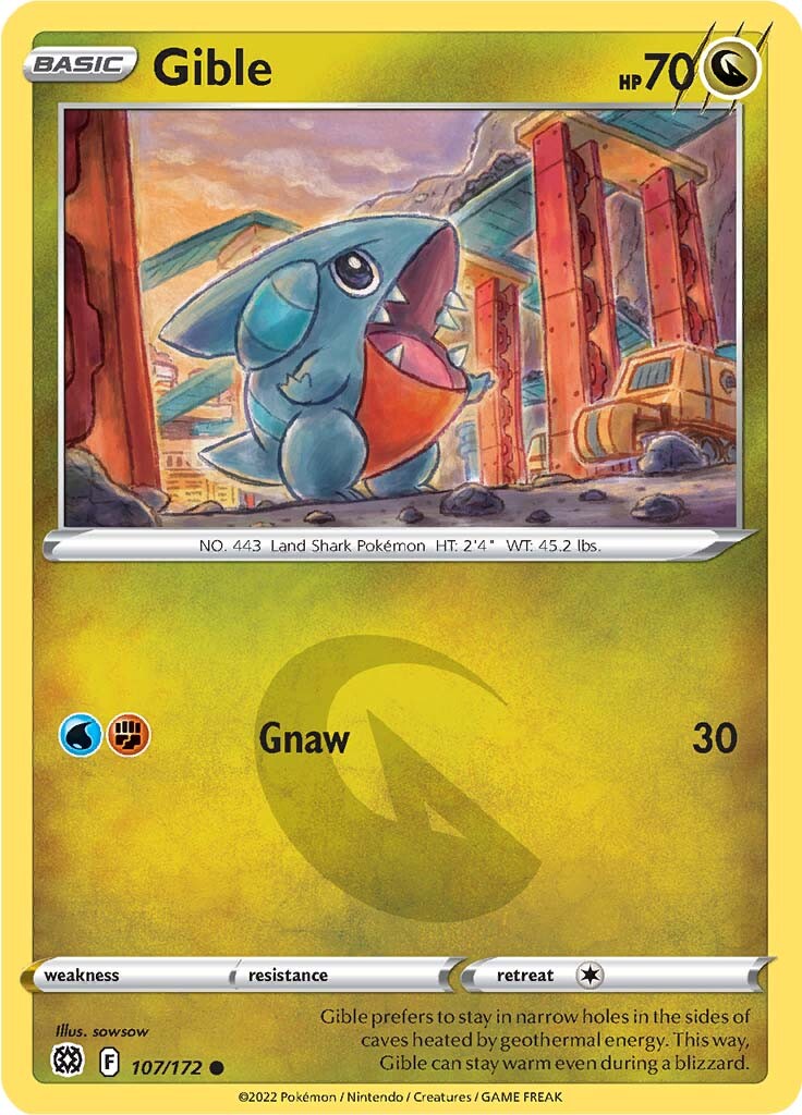 Gible (107/172) [Sword & Shield: Brilliant Stars] | Good Games North
