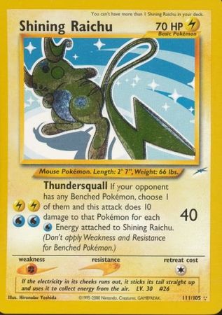 Shining Raichu (111/105) [Neo Destiny Unlimited] | Good Games North