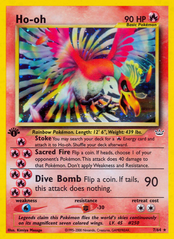 Ho-oh (7/64) [Neo Revelation 1st Edition] | Good Games North