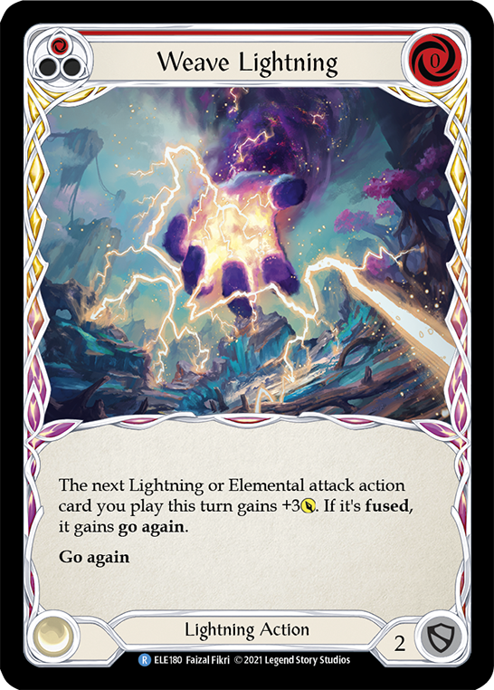 Weave Lightning (Red) [ELE180] (Tales of Aria)  1st Edition Normal | Good Games North